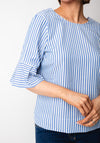 Rant and Rave Romy Striped Top, Blue and White