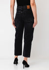 Rant & Rave Bailey Barrel Short Leg Jeans, Black