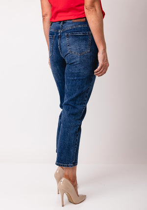 Rant and Rave Susan Cropped Mom Jeans, Mid Blue