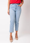 Rant and Rave Cassidy Cropped Mom Jeans, Light Blue