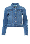 Rant & Rave June Short Denim Jacket, Mid Blue