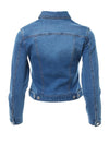 Rant & Rave June Short Denim Jacket, Mid Blue
