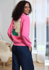 Rant & Rave R&R Gianna Graphic Back Sweatshirt, Pink