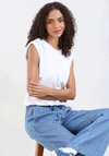 Rant & Rave R&R Claudia Elastic Hem Top, White