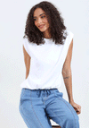 Rant & Rave R&R Claudia Elastic Hem Top, White
