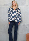 Rant & Rave Dana Floral Print Blouse, Navy