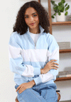 Rant & Rave R&R Eudora Half Zip Sweatshirt, Blue