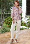 Rant & Rave Dea Barrel Short Leg Jeans, Beige