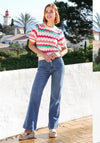 Rant and Rave Wide Leg with Patch Pocket Detail Jeans, Medium Wash Blue