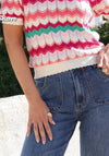 Rant and Rave Wide Leg with Patch Pocket Detail Jeans, Medium Wash Blue