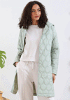 Rant & Rave R&R Sabrina Quilted Hooded Coat, Green