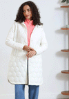 Rant & Rave R&R Sabrina Quilted Hooded Coat, Stone