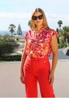 Rant & Rave Jody Button Down Top, Coral