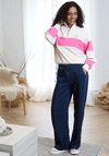 Rant & Rave Lana Wide Short Leg Trousers, Dark Blue