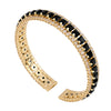 Rebecca My World Black Stone Bangle, Gold