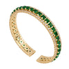 Rebecca My World Green Stone Bangle, Gold