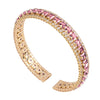 Rebecca My World Pink Stone Bangle, Gold