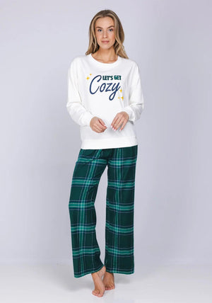 Rebelle Lets Get Cozy Pyjama Set, Green