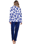 Rebelle Leopard Animal Print Pyjama Set, Purple