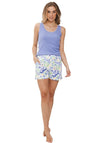 Rebelle Abstract Wave Short Pyjama Set, Blue