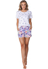 Rebelle Waterflower Shorts Pyjama Set, White