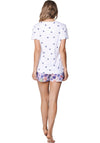 Rebelle Waterflower Shorts Pyjama Set, White