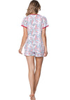 Rebelle Belle Shorts Pyjama Set, White Multi