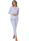 Rebelle Silver Frost Cuffed Pyjama Set, Grey