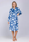 Rebelle Stars Long Sleeve Dressing Gown, Blue