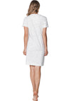 Rebelle Floral Dot Short Sleeve Nightdress, Off White