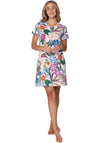 Rebelle Tropic Blush Floral Short Sleeve Nightdress, Multi