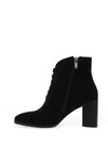 Redz Pointed Toe Embellished Ankle Boots, Black