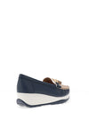 Redz Colour Block Platform Loafer, Navy Multi