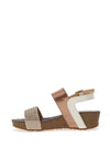 Redz Rhinestone & Shimmer Sandals, Bronze