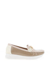 REDZ Patent Desk Inspired Loafer, Beige & Taupe