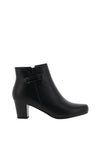 Redz Faux Leather Rope Detail Heeled Boots, Black