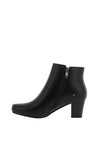 Redz Faux Leather Rope Detail Heeled Boots, Black