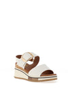 Redz Faux Leather Buckle Wedge Sandals, White