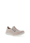 Redz Christine Leather Zip Front Comfort Shoes, Grey
