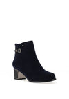 Redz Embellished Block Heeled Ankle Boots, Navy