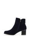 Redz Embellished Block Heeled Ankle Boots, Navy