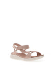 Redz Floss Rhinestone Velcro Strap Sandals, Blush