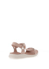 Redz Floss Rhinestone Velcro Strap Sandals, Blush