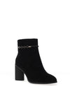 REDZ Faux Suede High Heeled Ankle Boots, Black