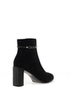 REDZ Faux Suede High Heeled Ankle Boots, Black