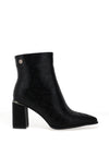 Redz Point Toe Heeled Ankle Boot, Black