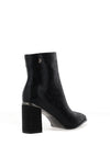 Redz Point Toe Heeled Ankle Boot, Black