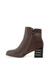 Redz Block Heeled Ankle Boots, Taupe