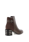 Redz Block Heeled Ankle Boots, Taupe