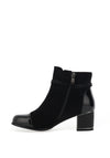 REDZ Embellished Charm Detail Heeled Ankle Boots, Black